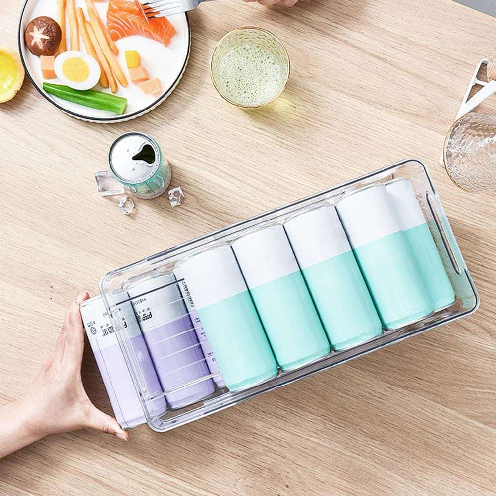 Double-Tiered Clear Drink Can Organizer