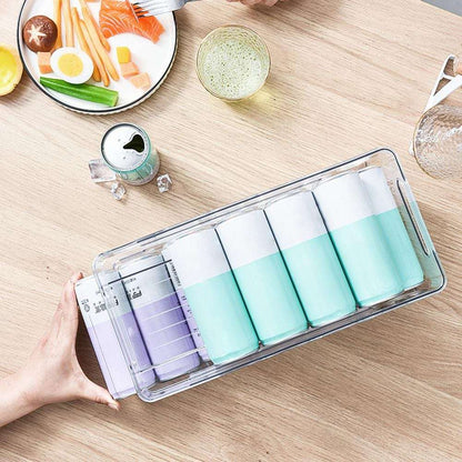 Double-Tiered Clear Drink Can Organizer