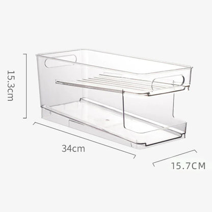 Double-Tiered Clear Drink Can Organizer