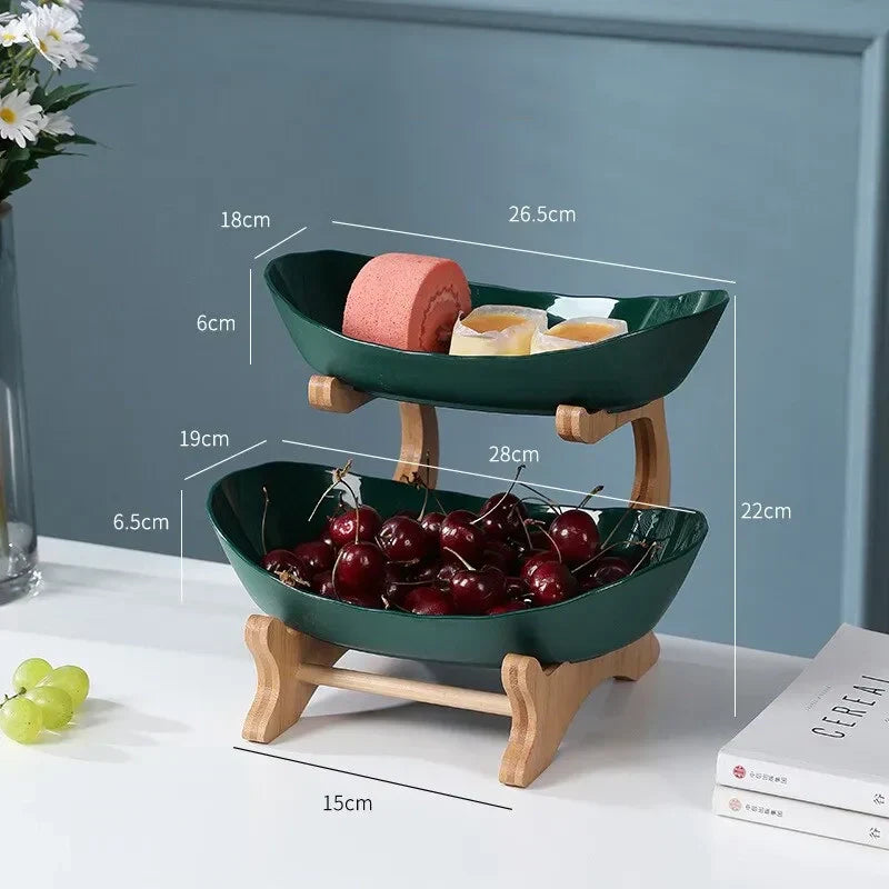Oval Fruit Bowl Set – 2-Tier and 3-Tier Options