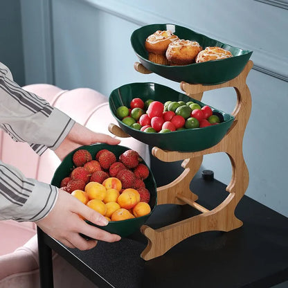 Oval Fruit Bowl Set – 2-Tier and 3-Tier Options