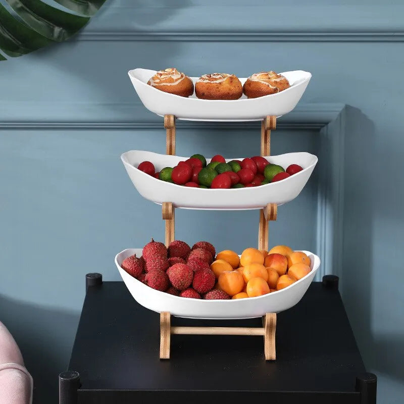 Oval Fruit Bowl Set – 2-Tier and 3-Tier Options