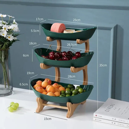 Oval Fruit Bowl Set – 2-Tier and 3-Tier Options