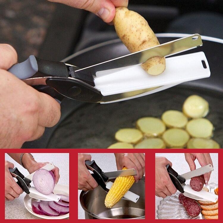 Versatile Kitchen Shears with Cutting Board Combo