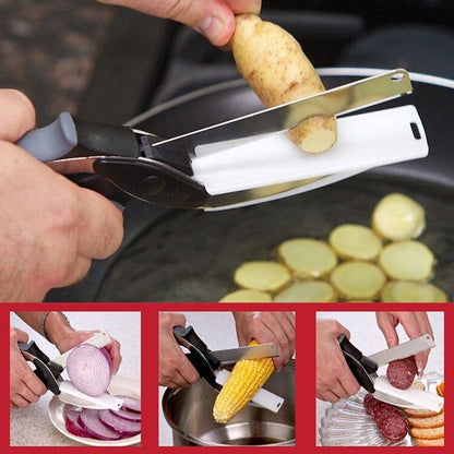 Versatile Kitchen Shears with Cutting Board Combo