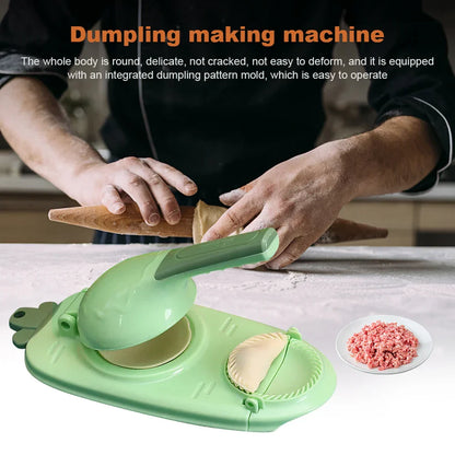 Dual Function Dumpling Creator and Dough Press Tool