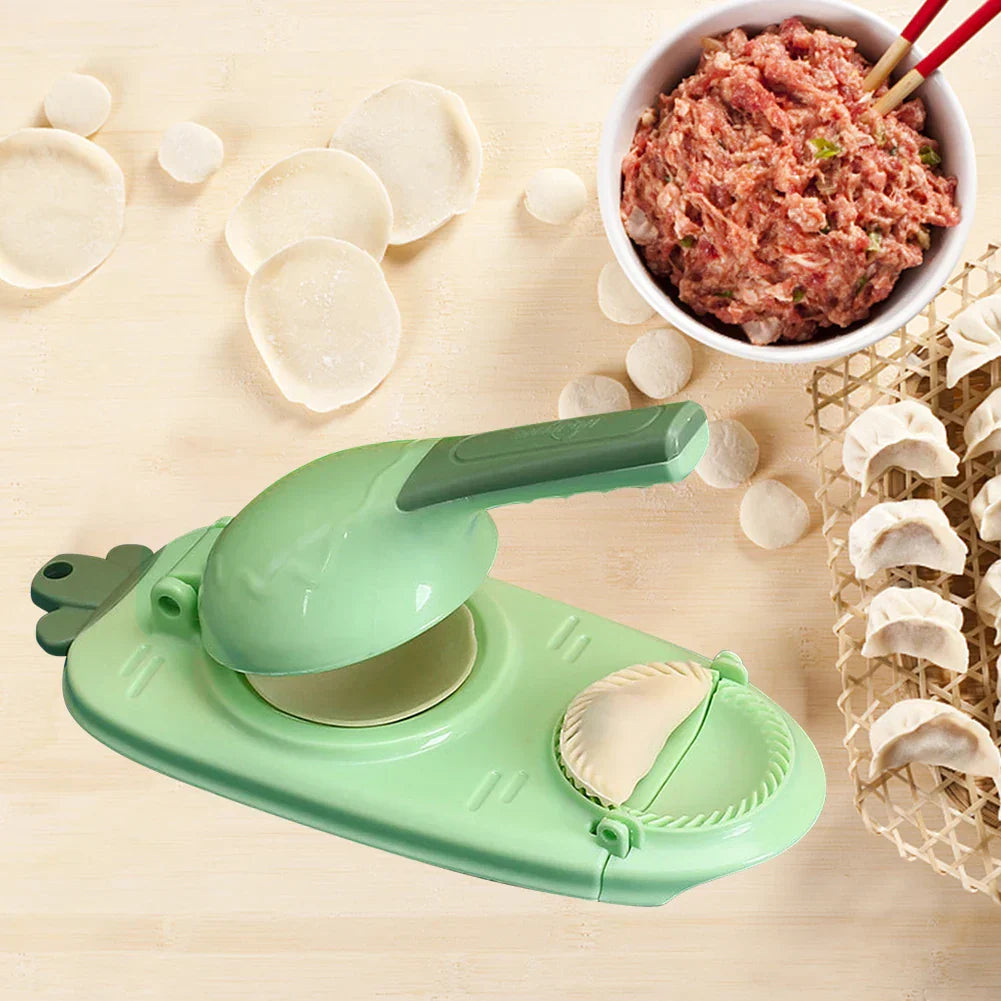 Dual Function Dumpling Creator and Dough Press Tool