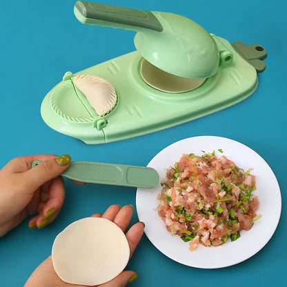 Dual Function Dumpling Creator and Dough Press Tool