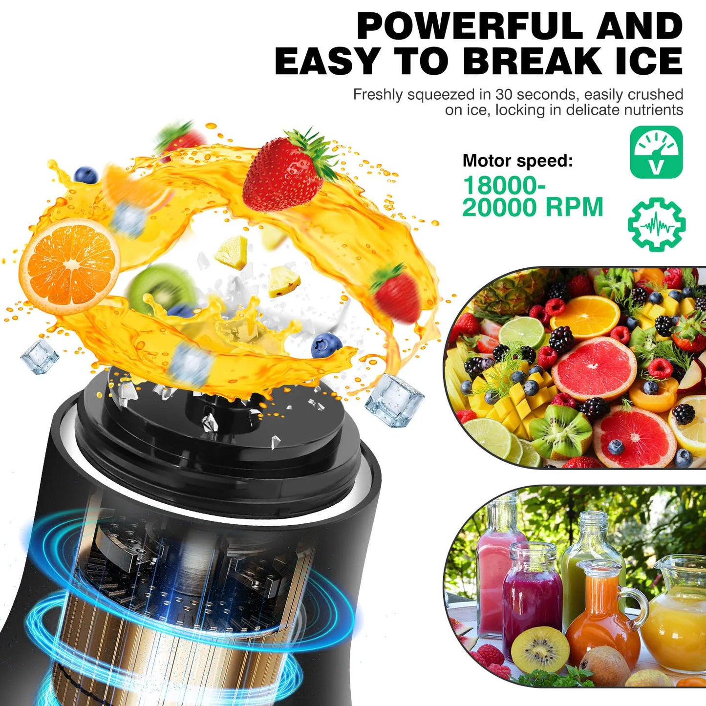 Compact Dual-Function Blender for Juices and Smoothies