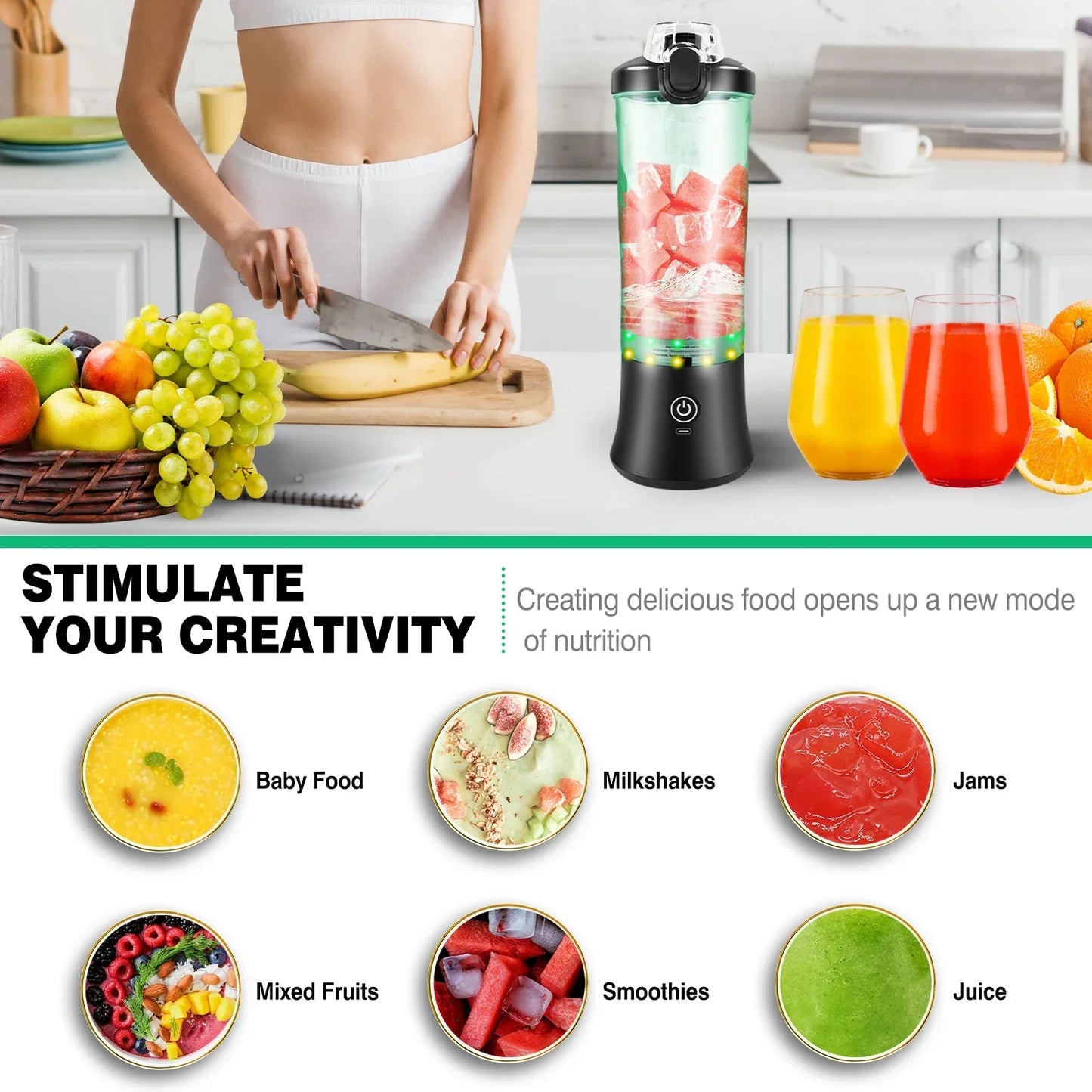 Compact Dual-Function Blender for Juices and Smoothies