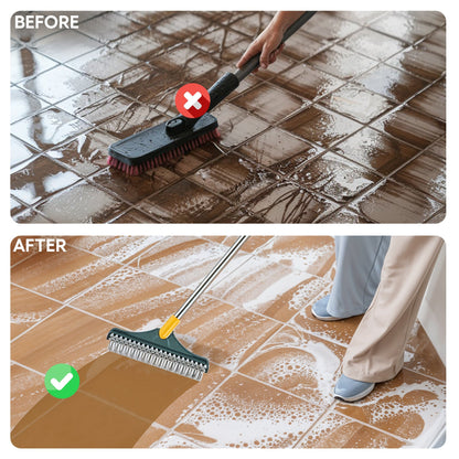 Dual-Action Floor Scrubbing Tool - Spotless Clean in Minutes