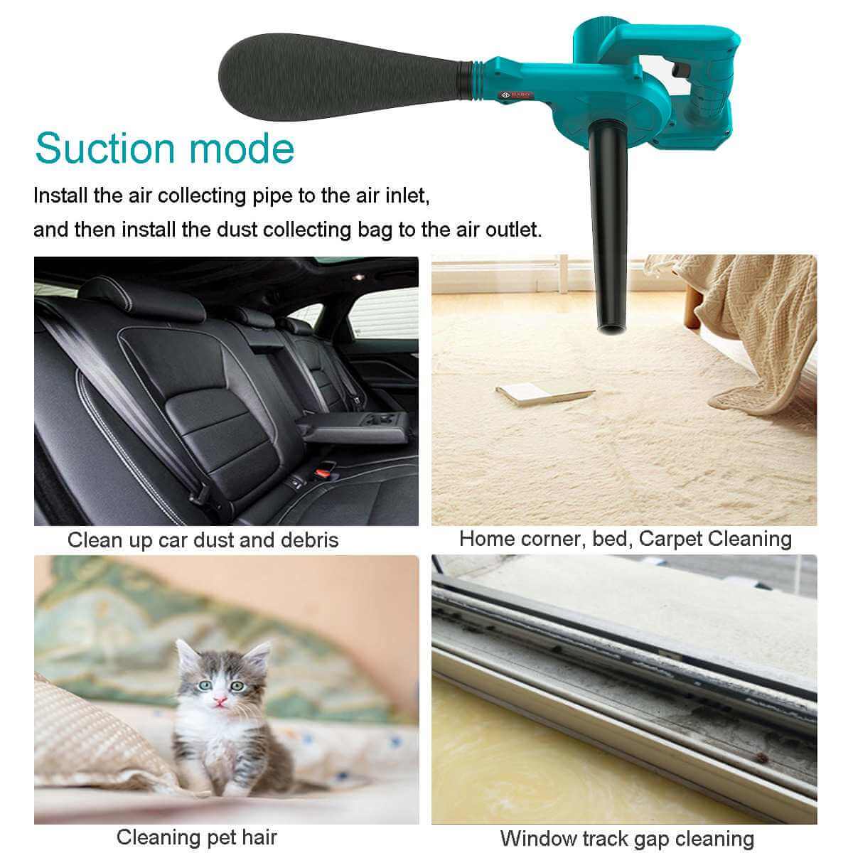 Cordless 2-in-1 Leaf Blower and Vacuum for Effortless Cleanup