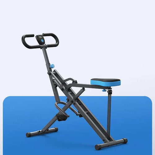 2-in-1 Foldable Full Body Trainer – Adjustable Resistance Squat Rowing Machine, 350 lb Capacity