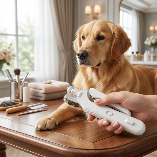 All-in-One Quiet Dog Nail Trimmer & Smoother – Rechargeable