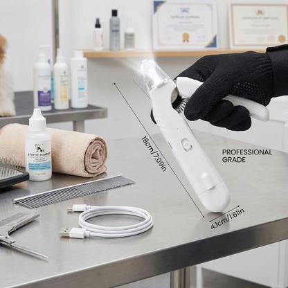 All-in-One Quiet Dog Nail Trimmer & Smoother – Rechargeable