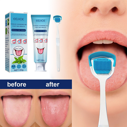 Gel for Tongue Cleaning with Brush Attachment
