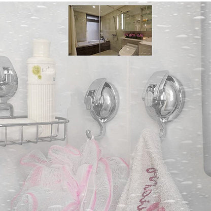 2-Pack Heavy-Duty Suction Cup Hooks for Vacuum Use
