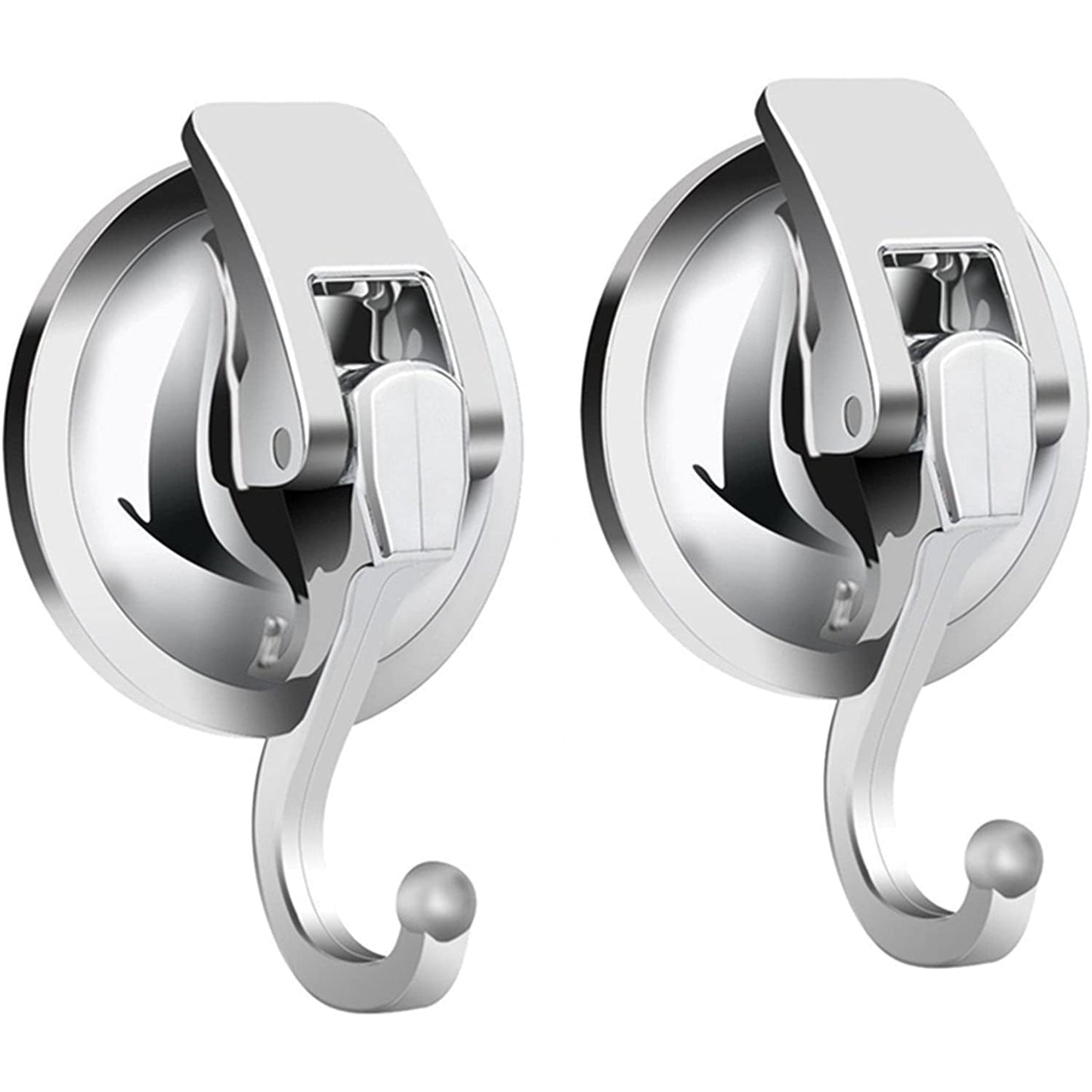 2-Pack Heavy-Duty Suction Cup Hooks for Vacuum Use