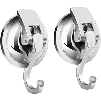 2-Pack Heavy-Duty Suction Cup Hooks for Vacuum Use
