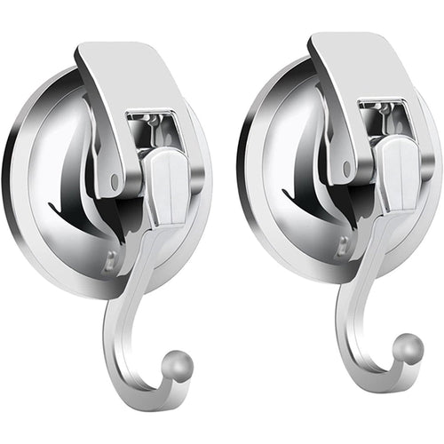 2-Pack Heavy-Duty Suction Cup Hooks for Vacuum Use