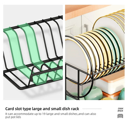 Efficient 2-Tier Dish Drying Rack with Drain Board Set