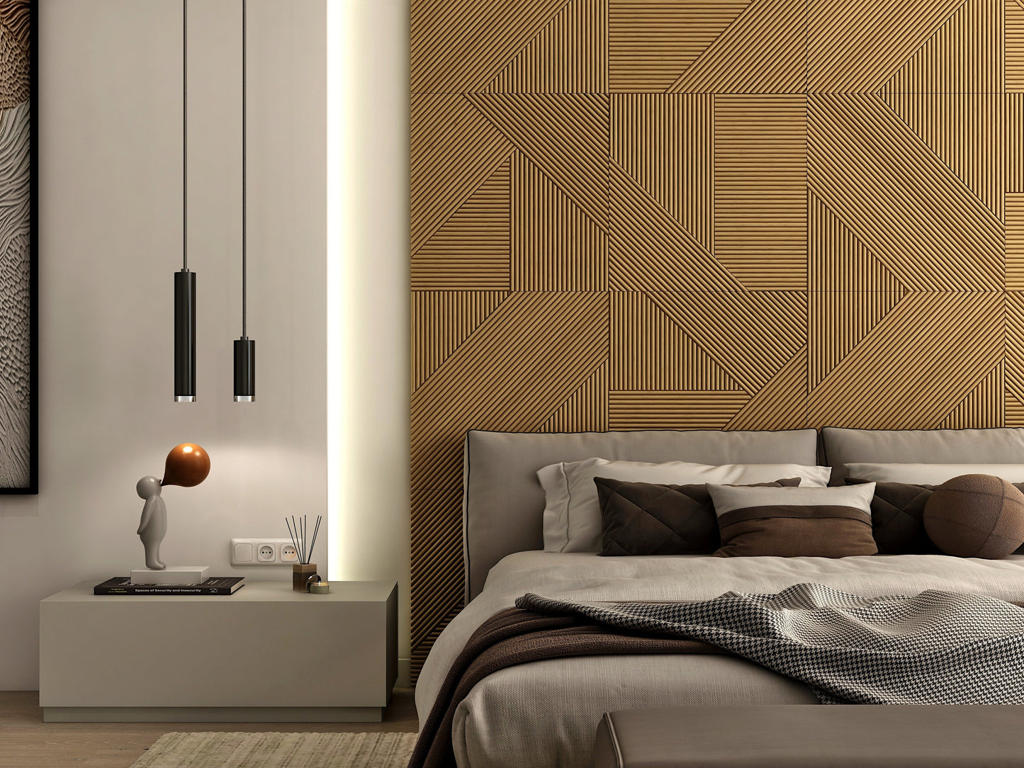 Contemporary Solid Wood Panel