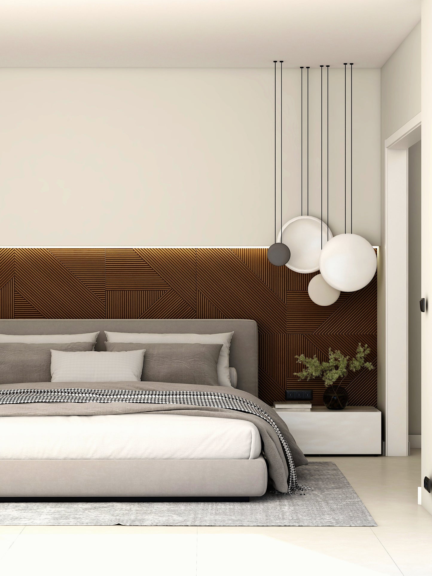 Contemporary Solid Wood Panel