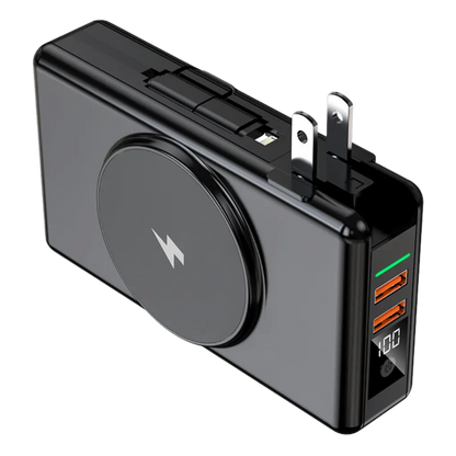 5-in-1 Power Bank with 15,000mAh Capacity and Fast Charging