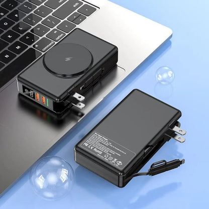 5-in-1 Power Bank with 15,000mAh Capacity and Fast Charging
