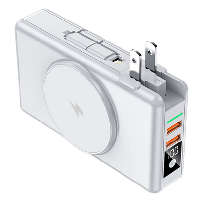 5-in-1 Power Bank with 15,000mAh Capacity and Fast Charging