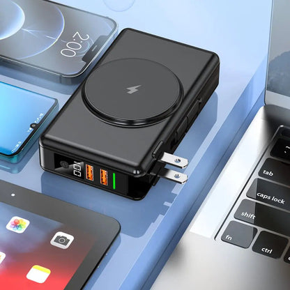 5-in-1 Power Bank with 15,000mAh Capacity and Fast Charging