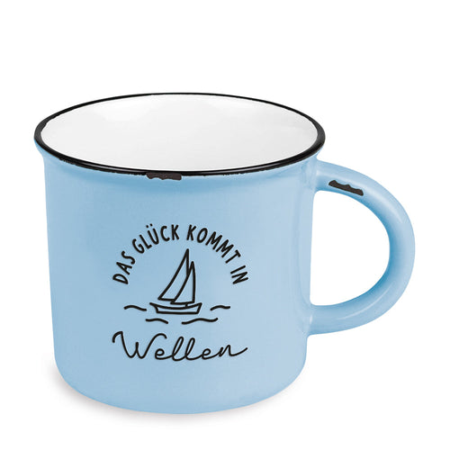 Vintage Cup - Happiness Waves Design