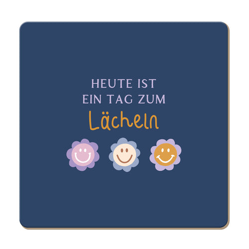 Cork Coasters Set with Smile Design