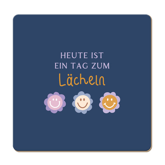Cork Coasters Set with Smile Design