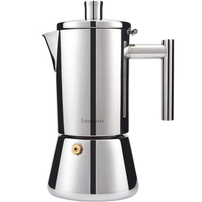 Stainless Steel Coffee Maker for Espresso on the Stovetop