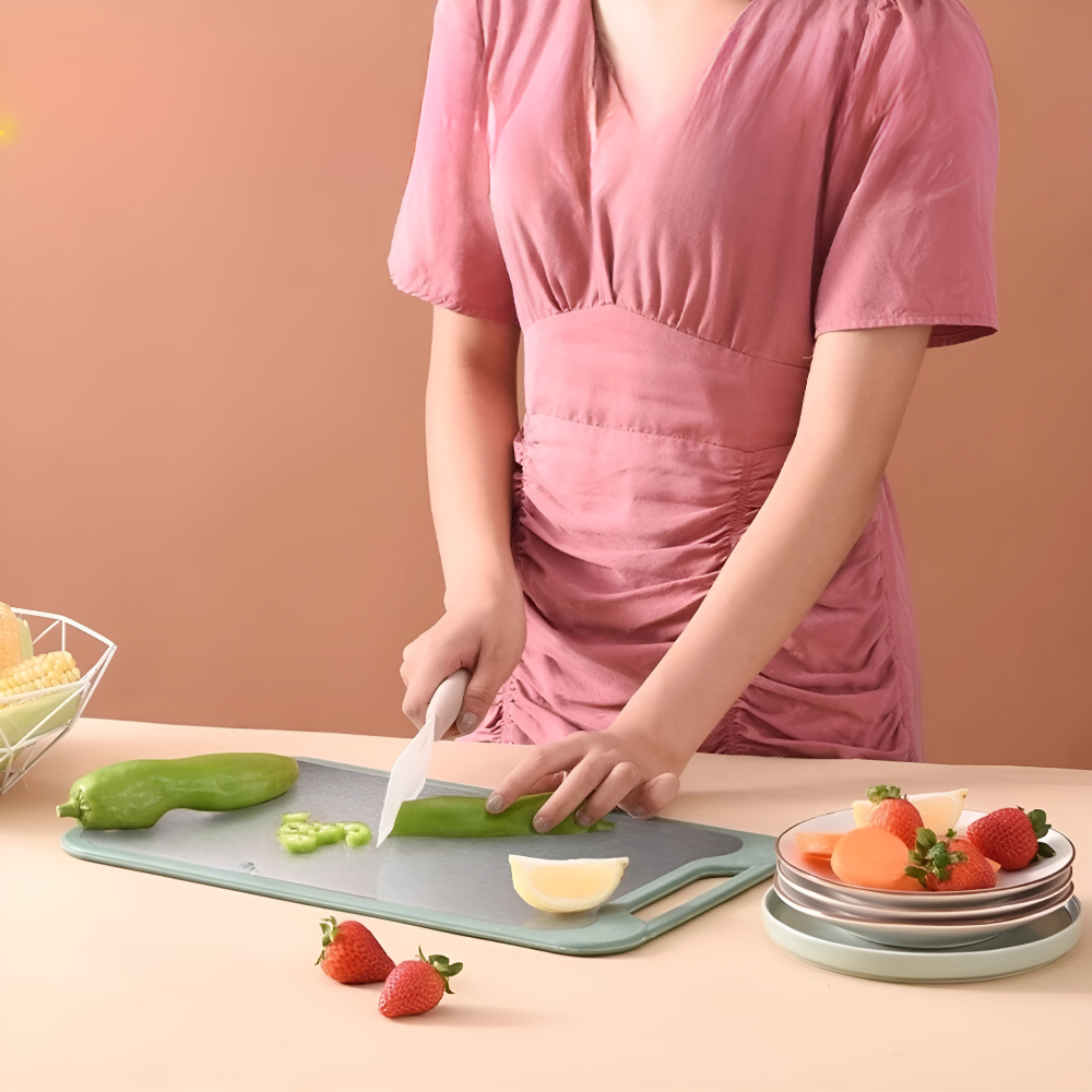 Versatile Two-Sided Stainless Steel Cutting Board