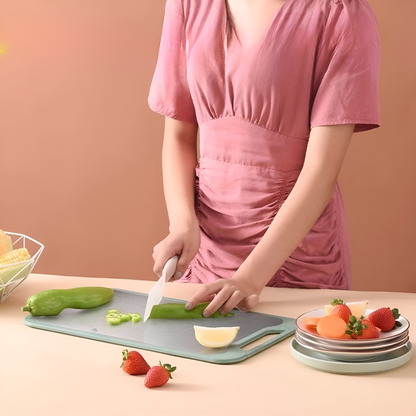 Versatile Two-Sided Stainless Steel Cutting Board
