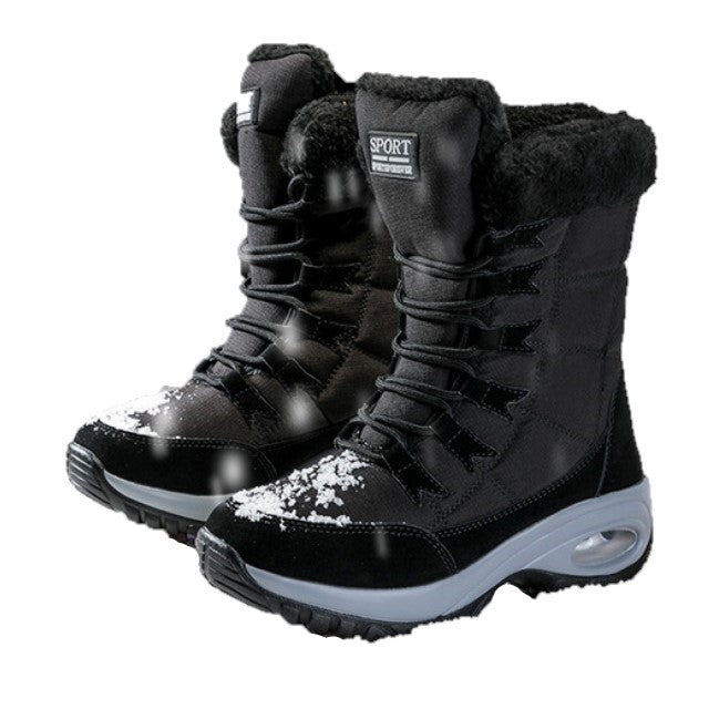 Thick Lace-Up Boots for Comfortable Winter Wear
