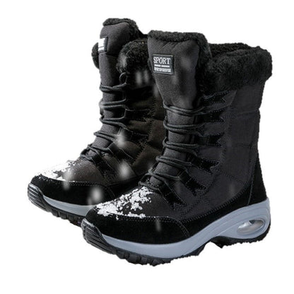 Thick Lace-Up Boots for Comfortable Winter Wear