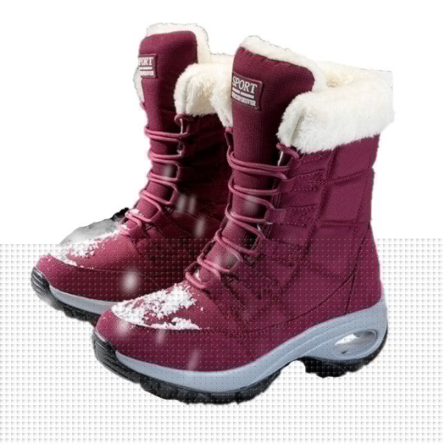 Thick Lace-Up Boots for Comfortable Winter Wear
