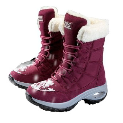 Thick Lace-Up Boots for Comfortable Winter Wear