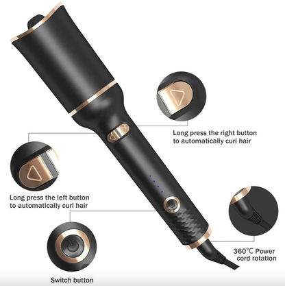 Smart Ceramic Curling Wand for Effortless Curls