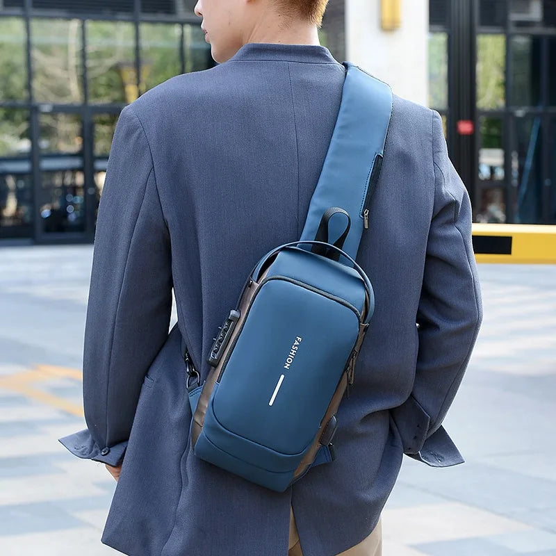 Secure and Stylish Crossbody Bag with Charging Feature