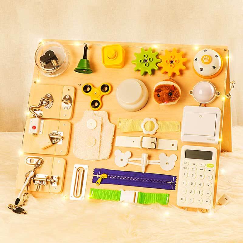 Engaging Wooden Learning Activity Board for Kids