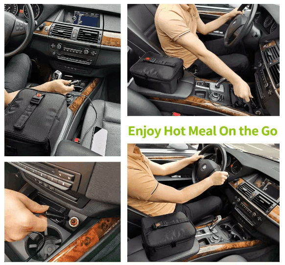 Electric Portable Lunchbox Food Warmer with 3-in-1 Connection