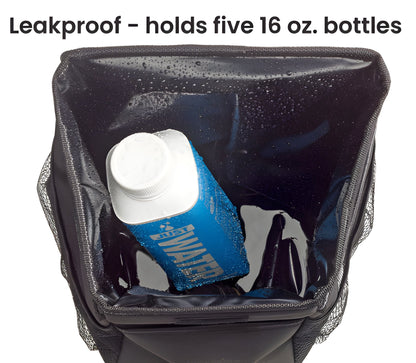 Space-Saving Vehicle Waste Bin with Secure Lid and Strap