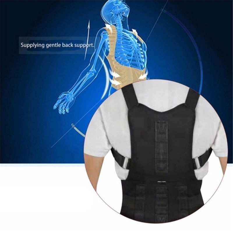 Magnetic Posture Support Brace for Daily Use – Back Pain Relief