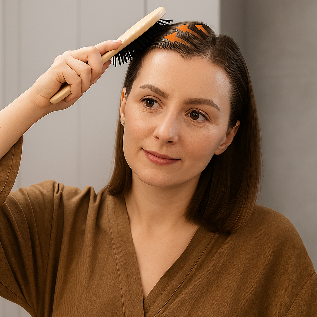 Natural Dual-Bristle Scalp Massager for Anti-Frizz and Healthy Hair