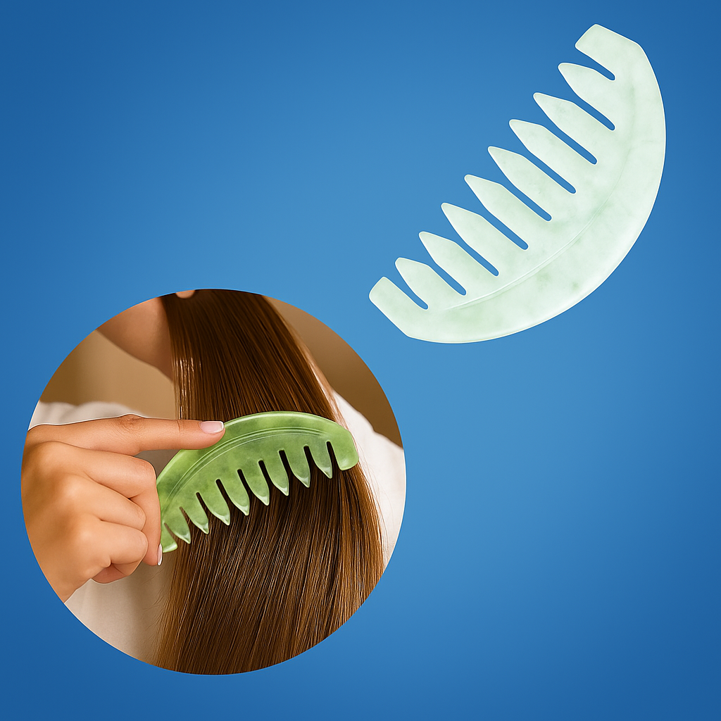 Detangling Brush for Curly Thick Hair – Anti-Static Jade Finish