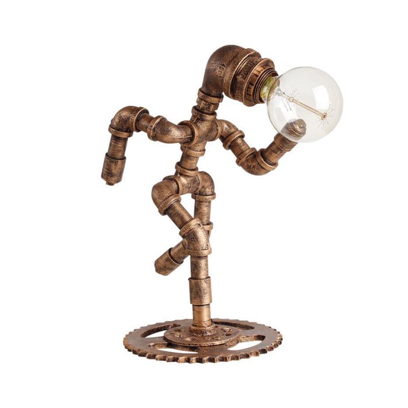 Retro Athlete Desk Lamp in Vintage Metal Design